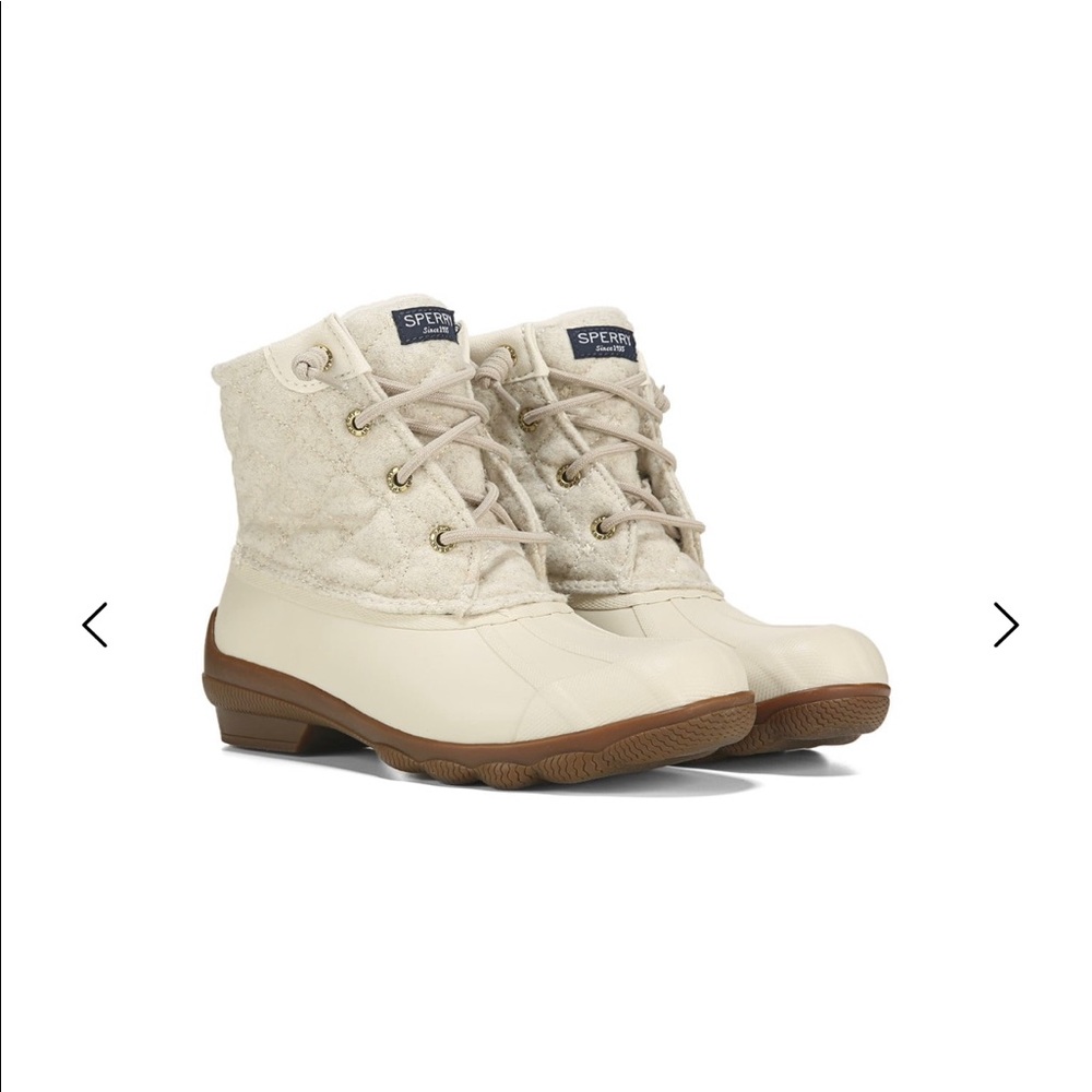 Sperry Women’s Syren Waterproof Duck Boot in Ivory Wool
